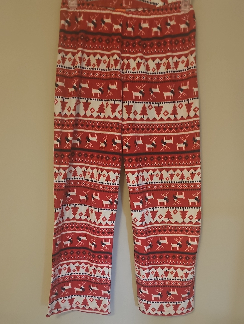 Joe Fresh Red and White Kids Holiday Pajama Comfy Pants Chrismas Large 10 / 12